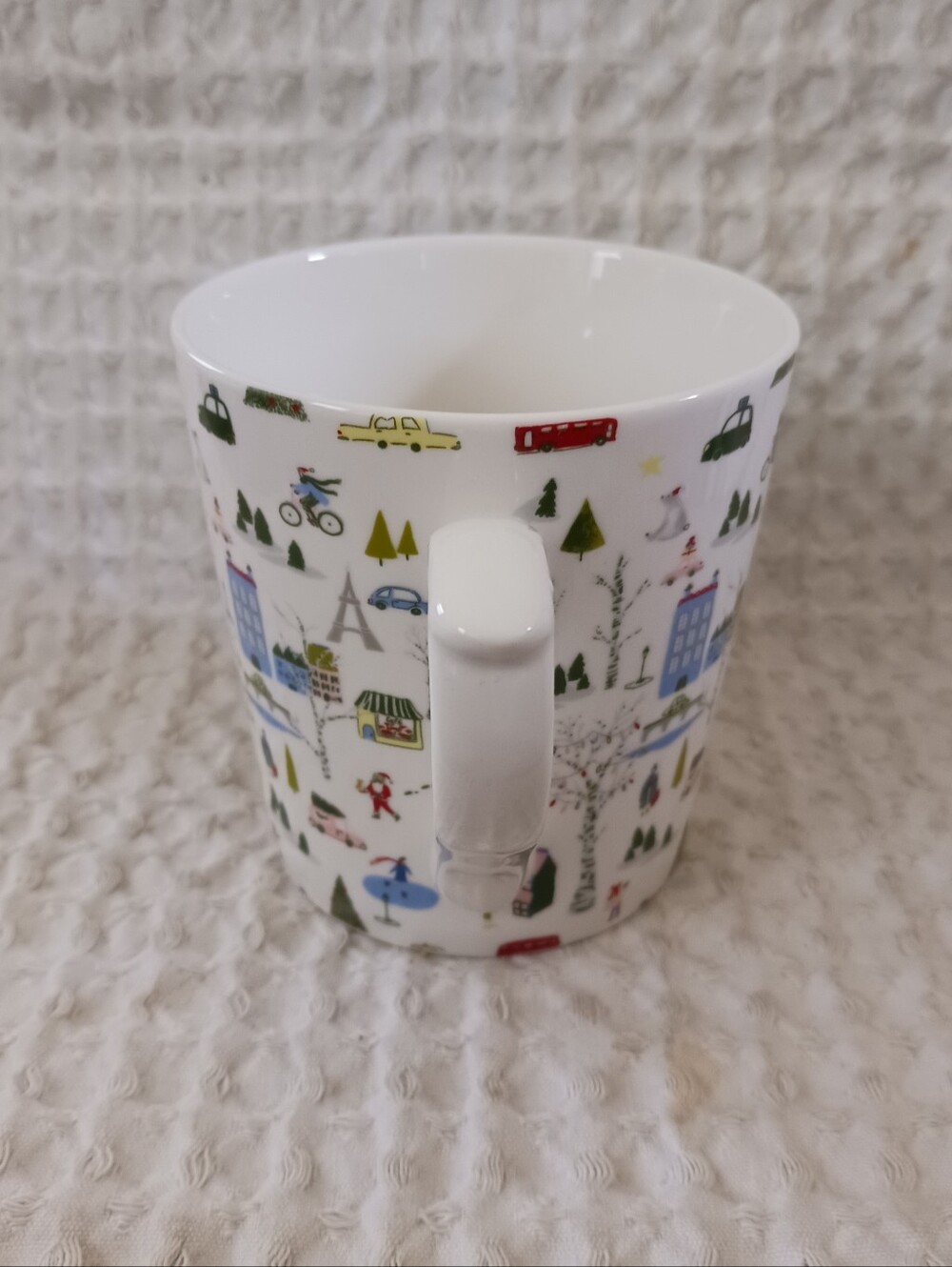 Opalhouse Mug Coffee Tea WINTER WONDERLAND 18 oz Santa Trees Houses Porcelain - Picture 5 of 9